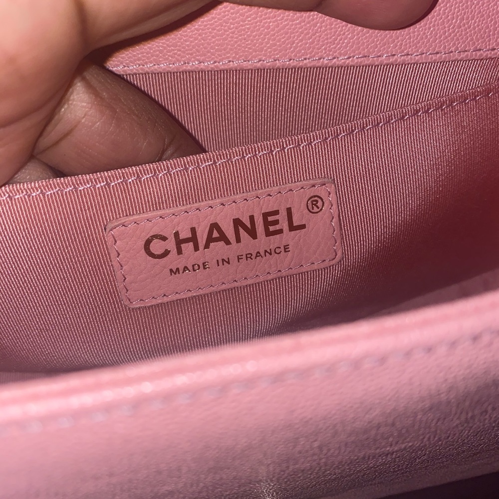 *SOLD* CHANEL Pink Caviar Boy Bag - Picture 5 of 16
